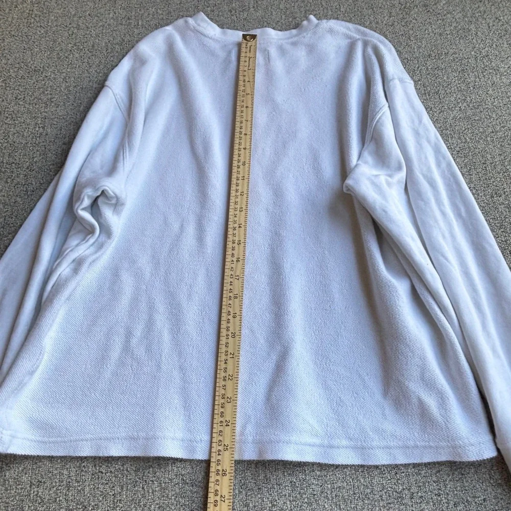 Jordan Sweatshirt Mens XL White Script Logo Textured Pullover FN4607-100